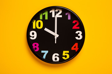 Wall Mural - colorful wall clock show ten o'clock