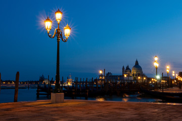 Wall Mural - Night view of basilica of St. Mary of Health in Venice