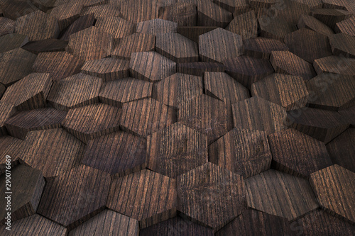 Abstract background with natural wooden cells.