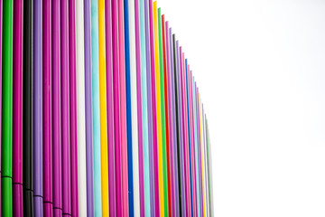 Wall Mural - Macro of colourful tubes 