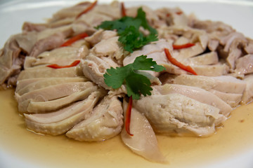 Wall Mural -  slice chicken steamed with spicy sauce