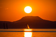 Balaton, Segelboot und Sonnenuntergang- Ungarn
