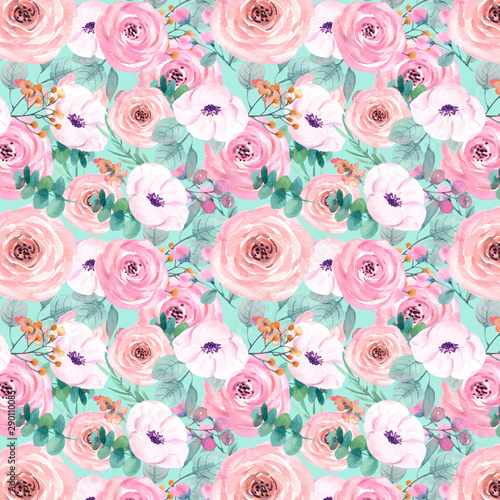 seamless pattern with roses