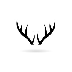 Sticker - Deer horns Logo Template icon illustration design