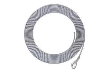 skein of steel cable isolated on a white background