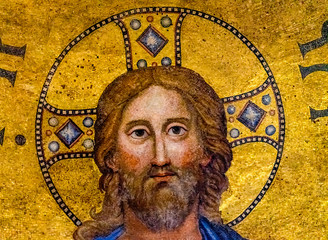 Ancient Jesus Mosaic Papal Basilica Paul Beyond Walls Rome Italy