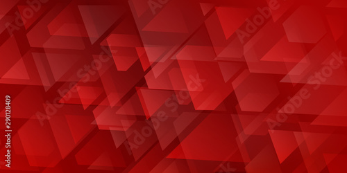 Abstract background of intersecting triangles and polygons in red colors