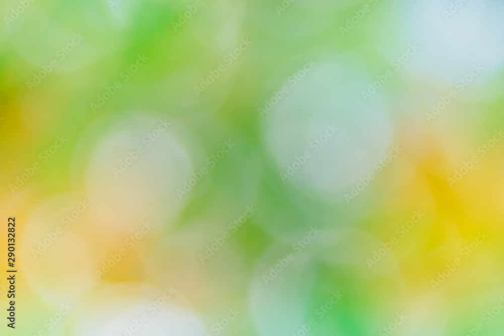 Abstract defocused nature background with colorful bokeh - obrazy, fototapety, plakaty 