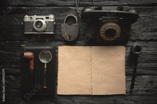 Download Top Secret Documents Mockup Detective Agent Work Table Concept Background Stock Photo Adobe Stock