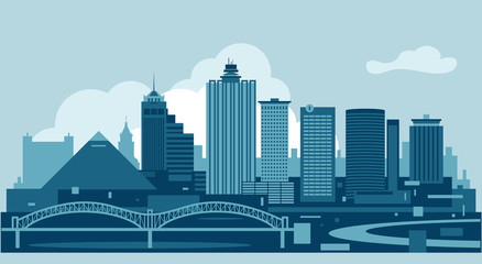 Wall Mural - Memphis Tennesse USA Skyline