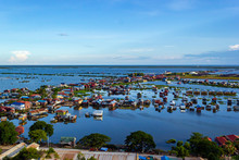 Floating Village At Tonle Sap Has A Boat Transport