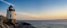 Panorama Of Castle Hill Lighthouse At Newport, Rhode Island