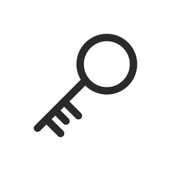 Sticker - Key vector icon in modern style for web site and mobile app