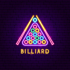 Sticker - Billiard Neon Label