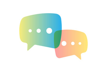 chat speech bubble set. online communication two gradient message symbol. vector dialog talk sign il