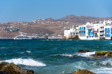 Wall Mural - Chora village ( Little Venice ) - Mykonos Cyclades island - Aegean sea - Greece