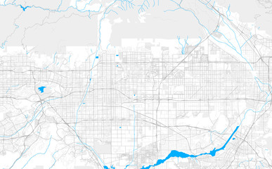 Wall Mural - Rich detailed vector map of Rancho Cucamonga, California, USA