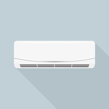 Smart Air Conditioner Icon. Flat Illustration Of Smart Air Conditioner Vector Icon For Web Design