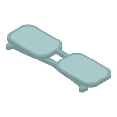 Sticker - Eyeglasses icon. Isometric of eyeglasses vector icon for web design isolated on white background