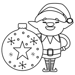 Poster - Christmas elf design vector illustration