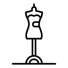 Sticker - Modern mannequin stand icon. Outline modern mannequin stand vector icon for web design isolated on white background
