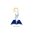© erix_ultrasonic - success and smart with books logo vector icon ilustration