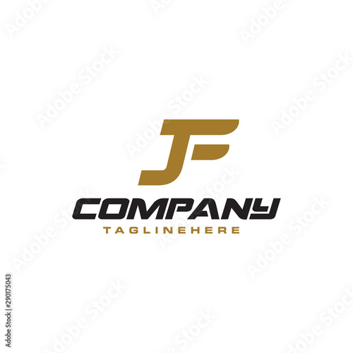 Letter J Logo With Simple Wings Design Element Vector Template