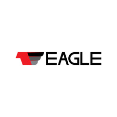 Sticker - EAGLE with number ONE logo design vector