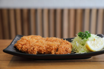 Wall Mural - Japanese deep fried pork cutlet , Japanese food