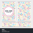 © leo_d - Flyer or brochure template with kids doodle background.