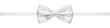 White bow tie isolated on white background