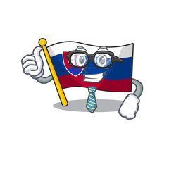 Wall Mural - Businessman flag slovakia with the shape character