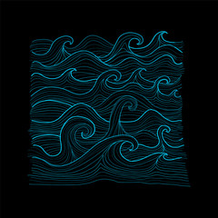 Sticker - Abstract sea background for your design