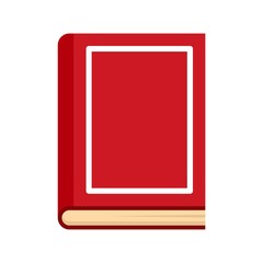 Poster - School book icon. Flat illustration of school book vector icon for web design