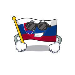 Canvas Print - Super cool flag slovakia with the shape character