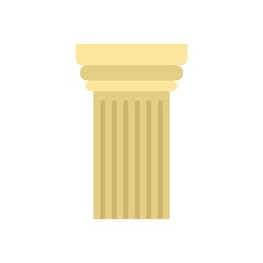 Poster - Greek column icon. Flat illustration of greek column vector icon for web design