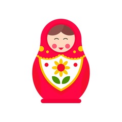 Wall Mural - Nesting girl toy icon. Flat illustration of nesting girl toy vector icon for web design