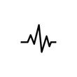 Heartbeat heart beat pulse flat vector icon for medical apps and websites.