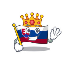 Wall Mural - King flag slovakia folded the cartoon drawer