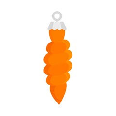 Sticker - Orange Christmas toy icon. Flat illustration of orange Christmas toy vector icon for web design