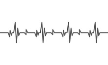 Heartbeat Heart Beat Pulse Flat Vector Icon For Medical Apps And Websites.