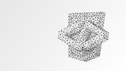 Wall Mural - html code bracket model. coding technology, software programming concept. abstract, digital, wirefra