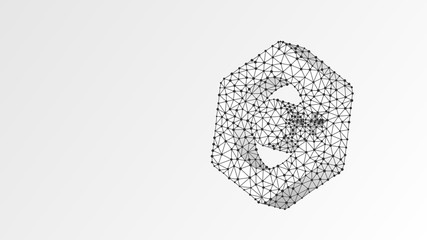 Wall Mural - c plus coding language sign. device, programming, developing concept. abstract, digital, wireframe, 