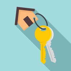 House keys mortgage icon. Flat illustration of house keys mortgage vector icon for web design