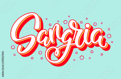 Fotografía Sangria handwritten vector logo