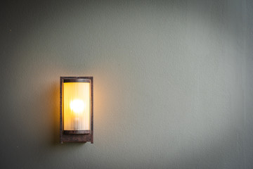 Wall Mural - Light lamp on wall decoration