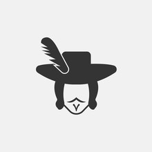 Three Musketeers Vector Icon Illustration Sign