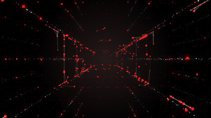 Block chain and technology abstract background.