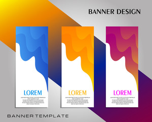 Wall Mural - Roll up banner design template, vertical, Colorful abstract banner background, pull up design, modern x-banner, rectangle size