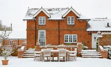 Heritage Home And Gardens In Snow